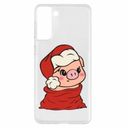 Чохол для Samsung S21+ Свиня в новорічному мішку - PrintSalon