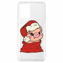 Чохол для Oppo A74 4G Свиня в новорічному мішку - PrintSalon