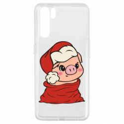 Чохол для Oppo A91 / Reno3Свиня в новорічному мішку - PrintSalon