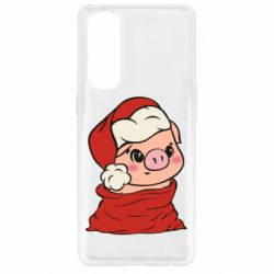 Чохол для Oppo Reno 4 Pro Свиня в новорічному мішку - PrintSalon