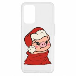 Чохол для Oppo Reno 5 4G Свиня в новорічному мішку - PrintSalon