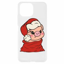 Чохол для Xiaomi Mi11 Lite Свиня в новорічному мішку - PrintSalon