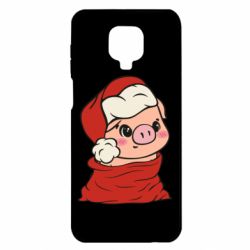 Чохол для Xiaomi Redmi Note 9S / 9Pro / 9Pro Max Свиня в новорічному мішку - PrintSalon