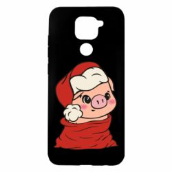 Чохол для Xiaomi Redmi Note 9 / Redmi 10X Свиня в новорічному мішку - PrintSalon