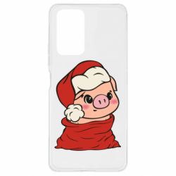 Чохол для Xiaomi Redmi Note 10 Pro Свиня в новорічному мішку - PrintSalon