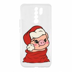 Чохол для Xiaomi Redmi 9 Свиня в новорічному мішку - PrintSalon