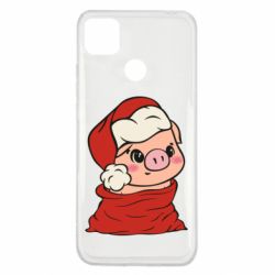 Чохол для Xiaomi Redmi 9c Свиня в новорічному мішку - PrintSalon