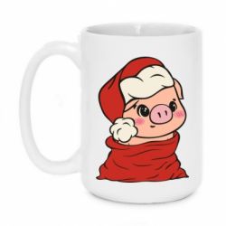 Чашка 420ml Свиня в новорічному мішку - PrintSalon