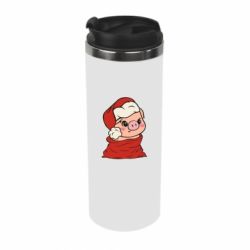 Термокружка Свиня в новорічному мішку - PrintSalon