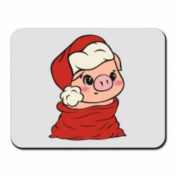 Килимок для миші Свиня в новорічному мішку