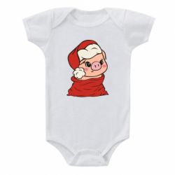 Дитячий бодік Свиня в новорічному мішку - PrintSalon