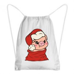 Рюкзак-мішок Свиня в новорічному мішку - PrintSalon