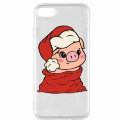 Чохол для iPhone 7 Свиня в новорічному мішку - PrintSalon