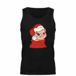 Майка чоловіча Свиня в новорічному мішку - PrintSalon