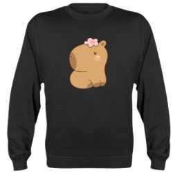 Світшот Капібара з квіткою - PrintSalon