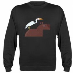 Cвитшот Капибара с цаплей - PrintSalon