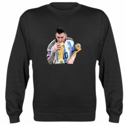 Cвитшот Месси целует кубок - PrintSalon