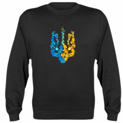 Світшот Тризуб квіти Україна - PrintSalon