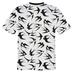 Мужская футболка 3D Swallows-PrintSalon Мужская футболка 3D Swallows