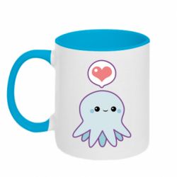 Чашка двухцветная 320ml Sweet Octopus - PrintSalon