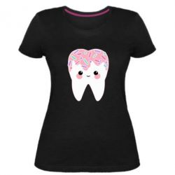 Женская премиум футболка Sweet tooth - PrintSalon