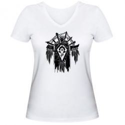 Женская футболка с V-образным вырезом Symbol horde - PrintSalon