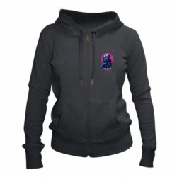 Женское худи на молнии Synthwave Darth Vader