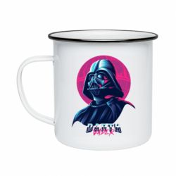 Кружка эмалированная Synthwave Darth Vader - PrintSalon