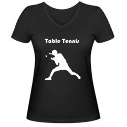 Жіноча футболка з V-подібним вирізом Table Tennis Logo - PrintSalon