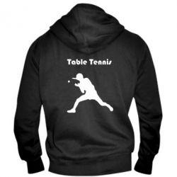 Чоловіче худі на блискавці Table Tennis Logo - PrintSalon