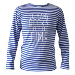 Тельняшка с длинным рукавом Так много книг так мало времени - PrintSalon