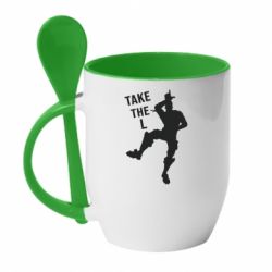 Чашка с ложкой Take L - PrintSalon