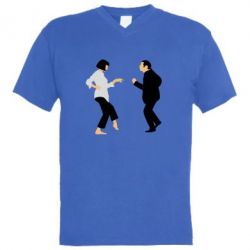 Мужская футболка  с V-образным вырезом Танец Криминальное Чтиво - PrintSalon