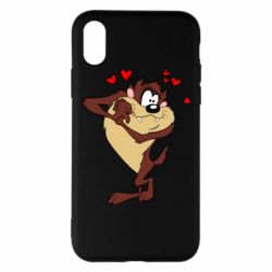 Чохол для iPhone X/Xs Taz in love - PrintSalon
