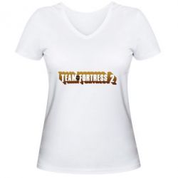 Жіноча футболка з V-подібним вирізом Team Fortress 2 logo - PrintSalon