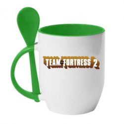 Чашка з ложкою Team Fortress 2 logo - PrintSalon