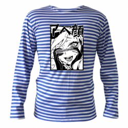 Тельняшка с длинным рукавом Ahegao Girl - PrintSalon