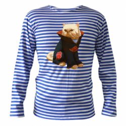 Тельняшка с длинным рукавом Akatsuki angry cat - PrintSalon