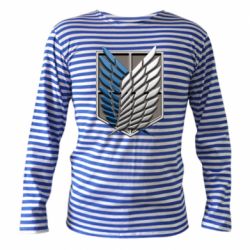 Тельняшка с длинным рукавом Attack Titan Survey Corps Logo 3D - PrintSalon
