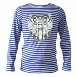 Тельняшка с длинным рукавом Bike Shield Art - PrintSalon