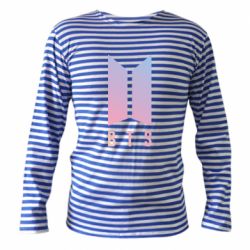 Тельняшка с длинным рукавом BTS gradient logo - PrintSalon