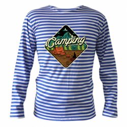 Тельняшка с длинным рукавом Camping and forest - PrintSalon