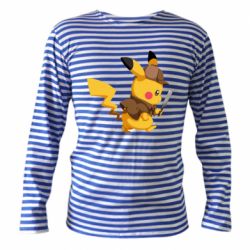 Тельняшка с длинным рукавом Cute Detective Pikachu - PrintSalon