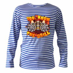 Тельняшка с длинным рукавом Deep Rock Galactic You know The drill - PrintSalon