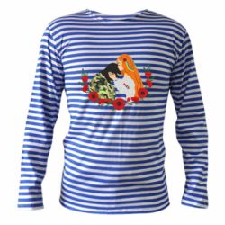 Тельняшка с длинным рукавом Дівчина цілує солдата-PrintSalon Тельняшка с длинным рукавом Дівчина цілує солдата