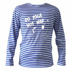 Тельняшка с длинным рукавом Do yoga not war - PrintSalon