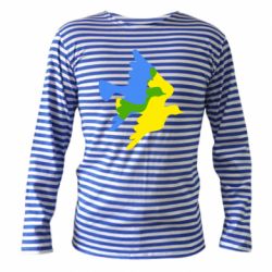Тельняшка с длинным рукавом Dove flag of Ukraine - PrintSalon
