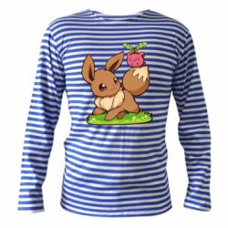 Тельняшка с длинным рукавом Eevee with Hoppip-PrintSalon Тельняшка с длинным рукавом Eevee with Hoppip