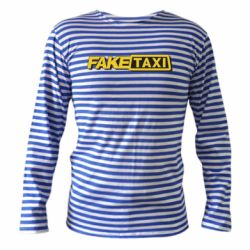 Тельняшка с длинным рукавом Fake taxi logo 2 - PrintSalon