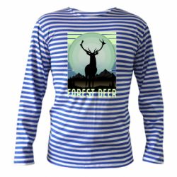 Тельняшка с длинным рукавом Forest deer - PrintSalon
